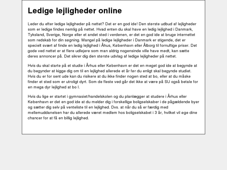 www.ledige-lejligheder.com