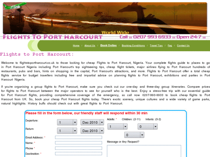 www.flightstoportharcourt.co.uk