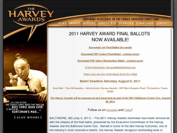 www.harveyawards.org