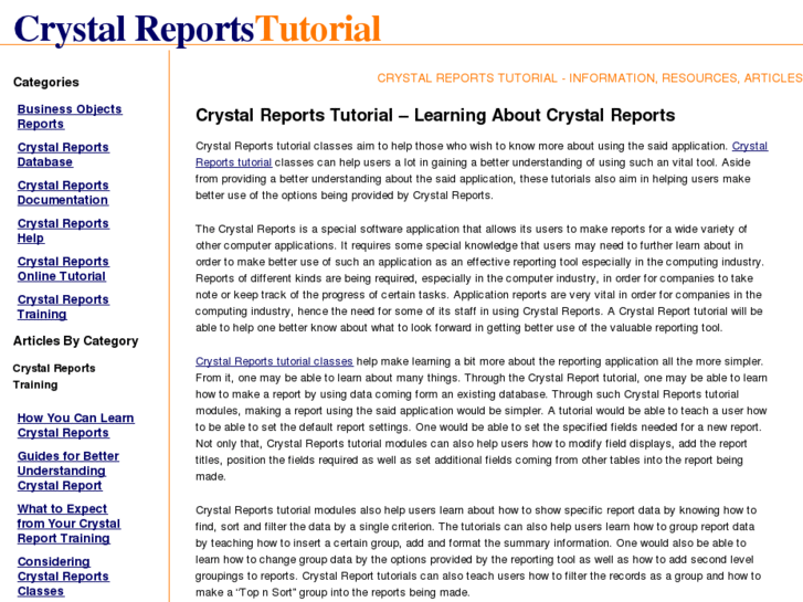 www.crystalreportstutorial.net