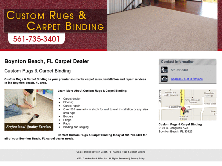 www.customcarpetbindingboyntonbeach.com