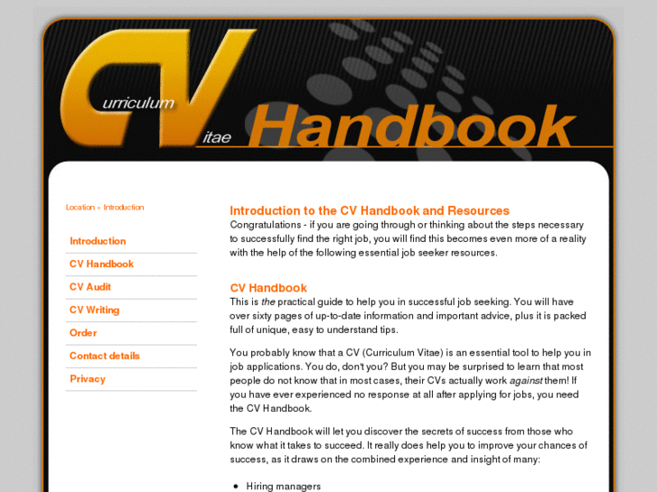 www.cvhandbook.com