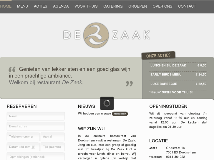 www.restaurantdezaak.nl