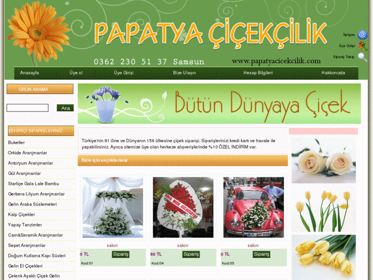 www.papatyacicekcilik.com