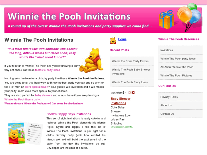 www.winniethepoohinvitations.com