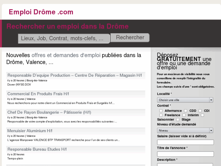 www.emploidrome.com