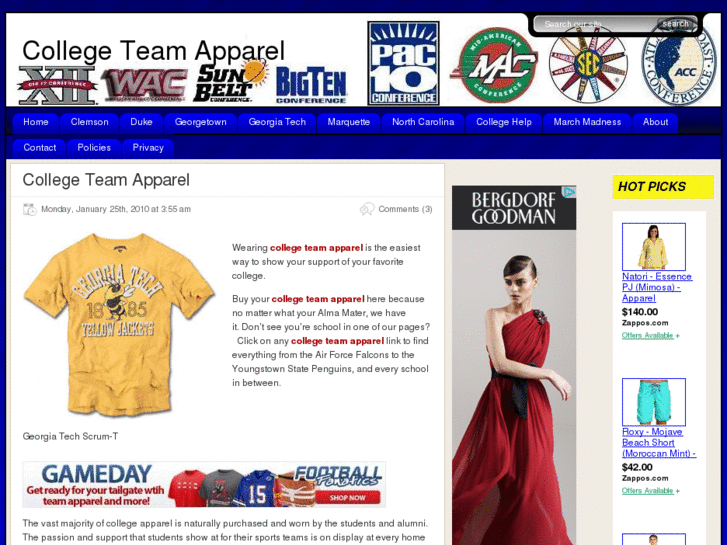 www.collegeteamapparel.net