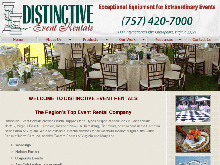 www.distinctiveeventrentals.com