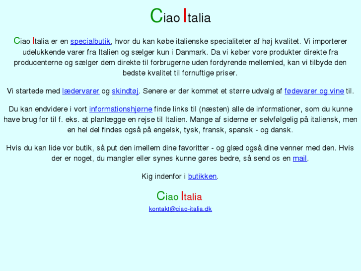 www.ciaoitalia.dk