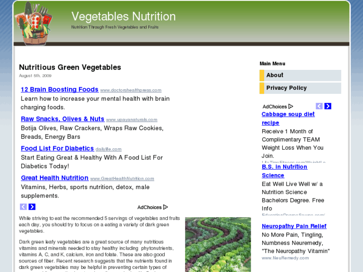 www.vegetablesnutrition.com