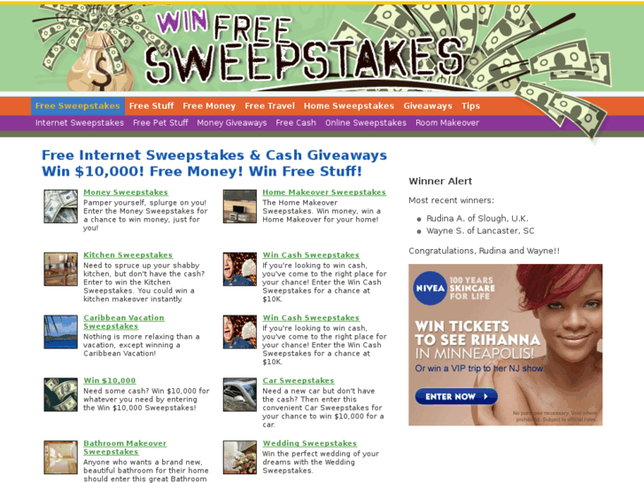 www.winfreesweepstakes.net