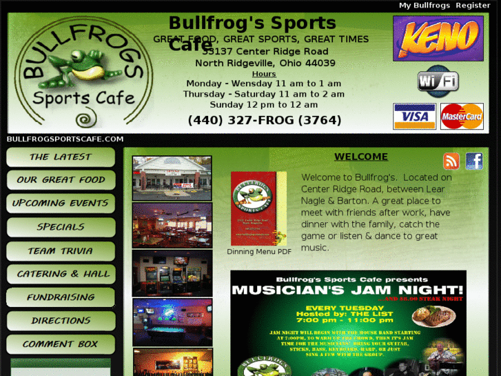 www.bullfrogscafe.com