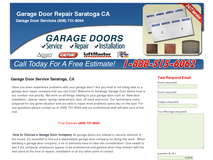 www.garagedoorrepairsaratoga.com