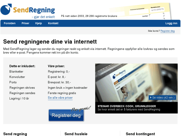 www.sendregning.no