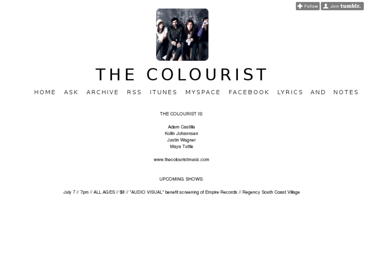 www.thecolouristmusic.com