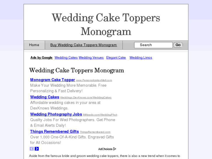 www.weddingcaketoppersmonogram.net