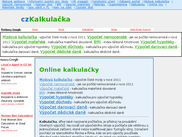 www.czkalkulacka.cz