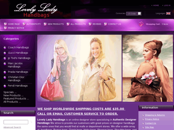 www.lovelyladyhandbags.com