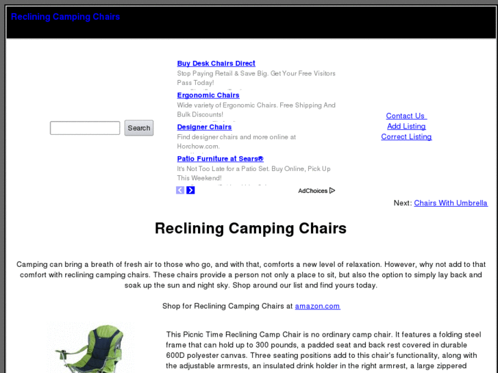 www.recliningcampingchairs.com