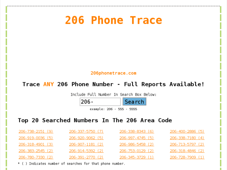 www.206phonetrace.com