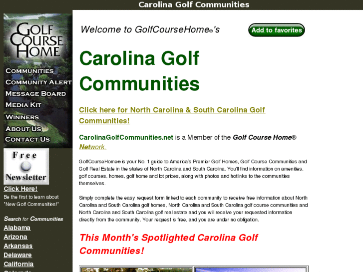www.carolinagolfcommunities.net