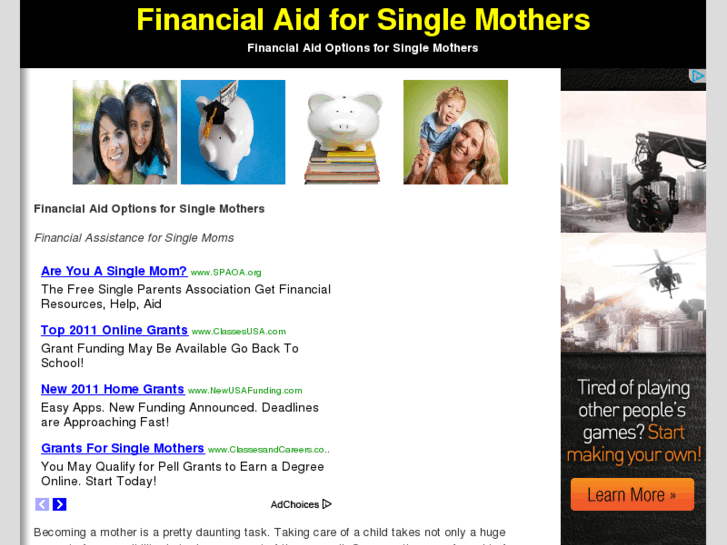 www.financialaidsinglemothers.com