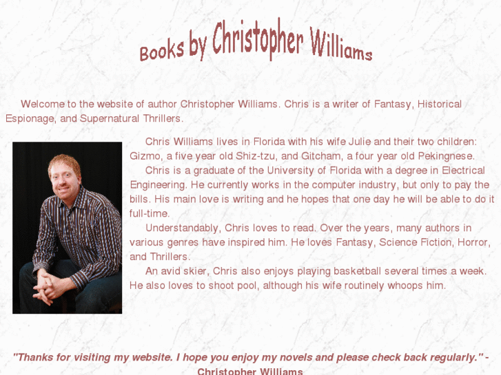 www.novelsbychriswilliams.com