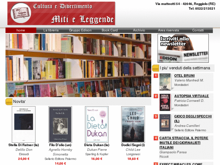 www.libreriamitieleggende.it