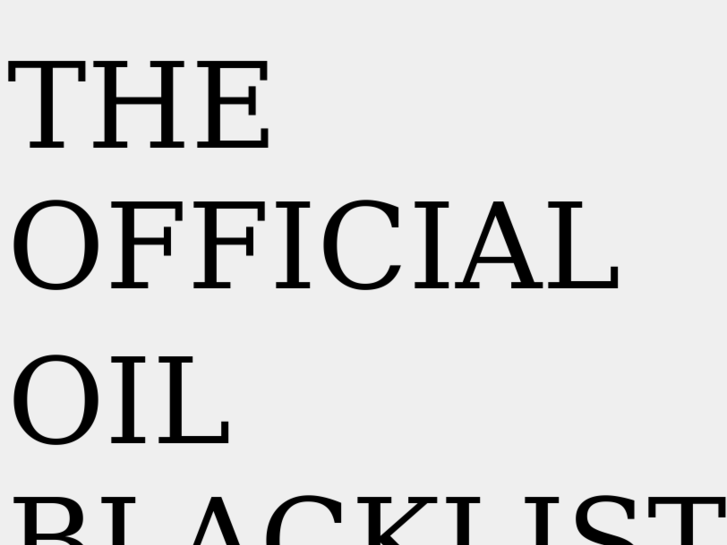 www.officialoilblacklist.com