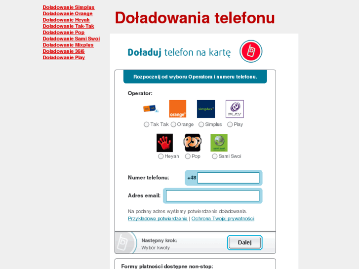 www.doladowania-telefonu.pl