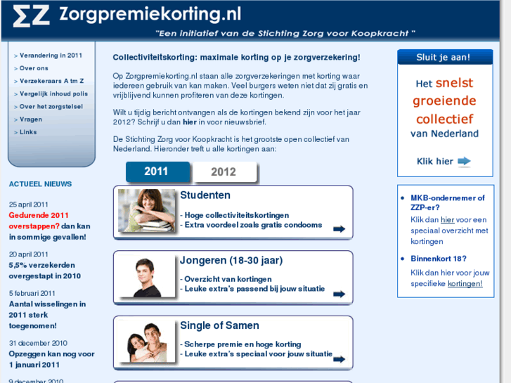 www.zorgpremiekorting.nl