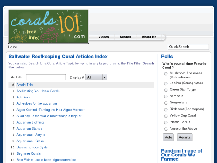 www.corals101.com