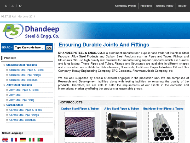 www.dhandeepsteel.com