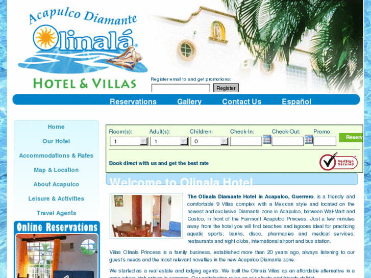 www.hotelolinaladiamante.com