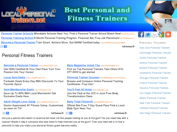 www.localpersonaltrainers.net