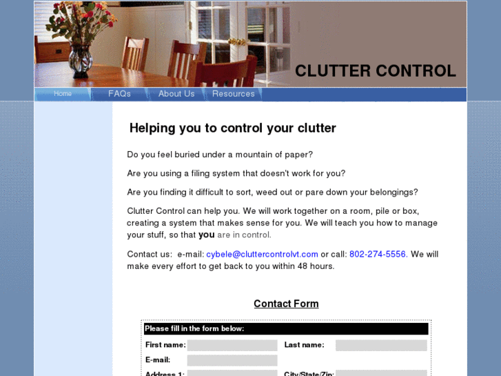 www.cluttercontrolvt.com