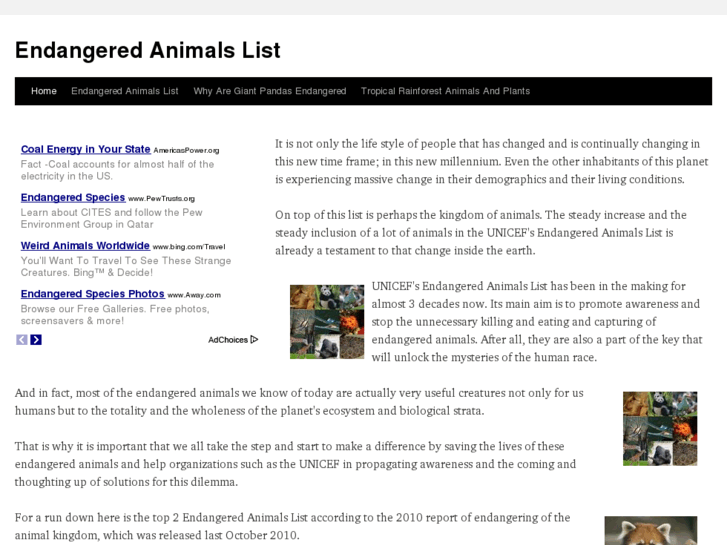 www.endangeredanimalslist.net