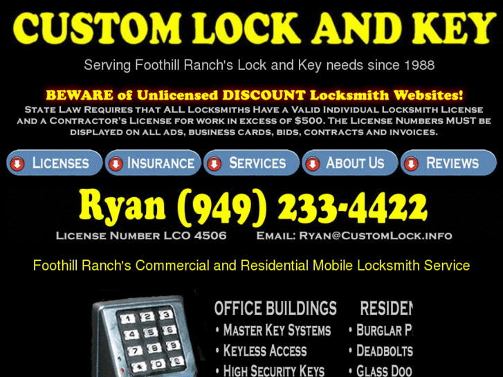 www.locksmithfoothillranch.com