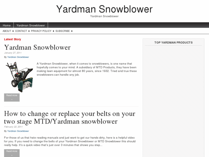 www.yardmansnowblower.com