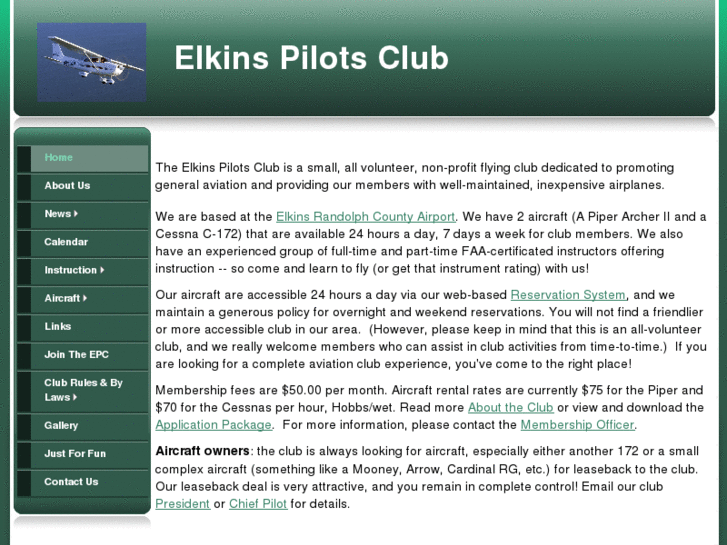 www.elkinspilotsclub.com