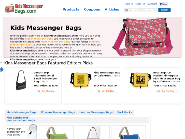 www.kidsmessengerbags.com