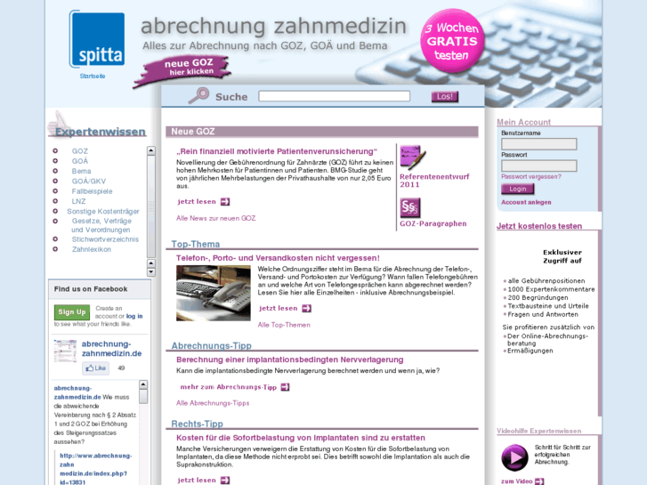 www.abrechnung-zahnmedizin.de