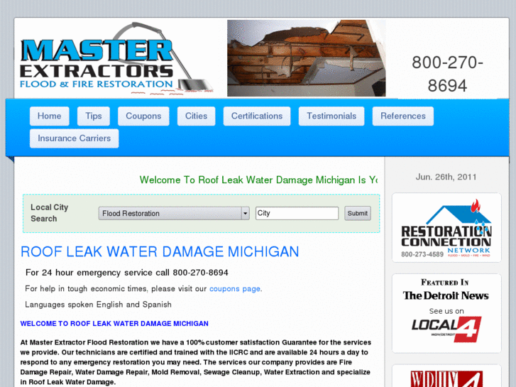 www.roofleakwaterdamagemichigan.net