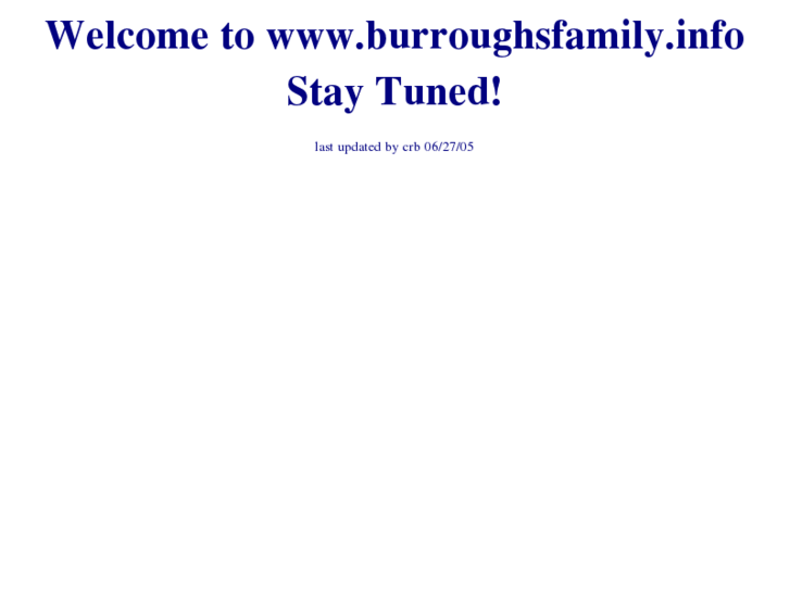 www.burroughsfamily.info