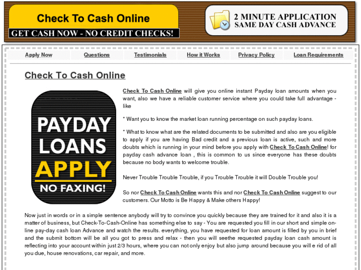 www.checktocashonline.com