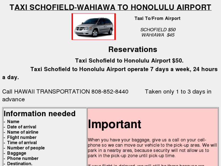 www.taxischofield-wahiawatohonoluluairport.com