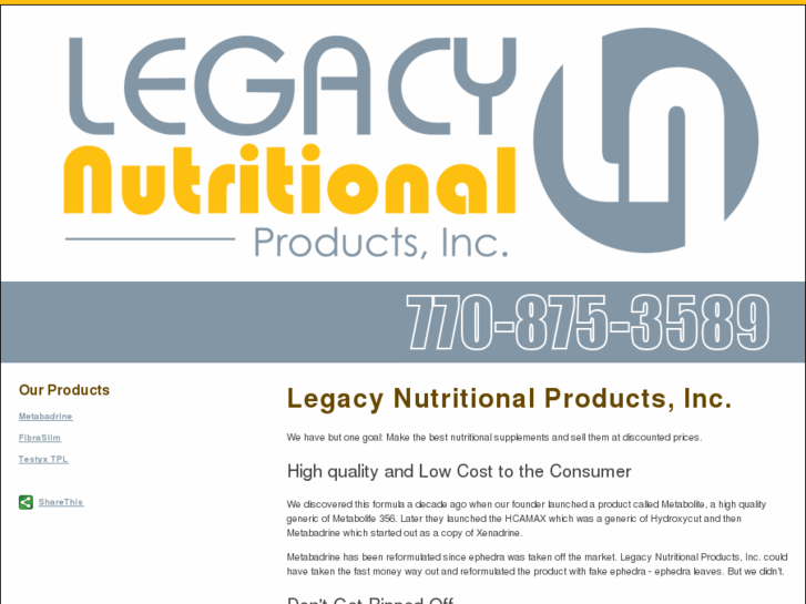 www.legacynutritionalproducts.com