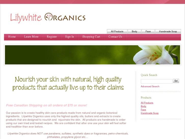 www.lilywhiteorganics.com