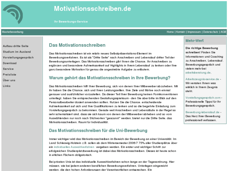 www.motivationsschreiben.de