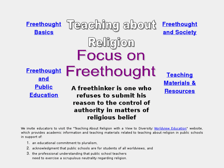 www.teachingaboutfreethought.org